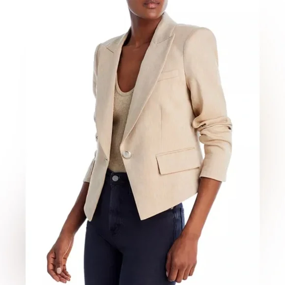 VERONICA BEARD Pantsuit Hosanna Linen Dickey Jacket Aubrie Pants 10 Blazer Suit - Picture 5 of 16